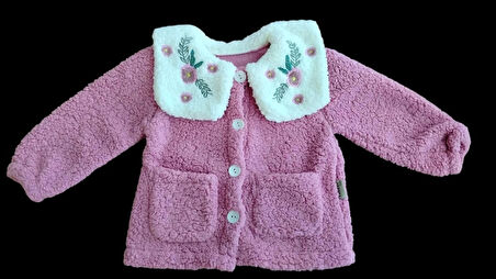 KIZ ÇOCUK KUZU WELSOFT NAKIŞLI  ARKASI ATKILI HIRKA YUMUŞAK DOKULU