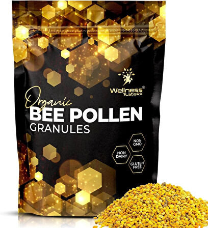 Wellnees Labs Organic Bee Pollen Arı poleni Immune Boost Digestive Proteins Vitamins Mineral