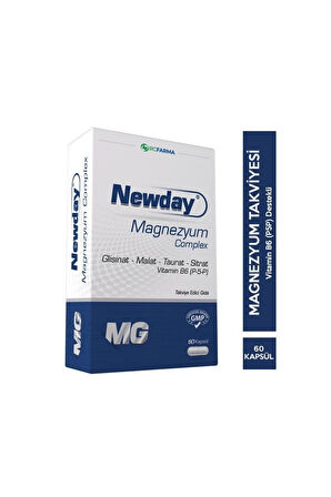 Newday Magnezyum Complex Vitamin B6, 60 Kapsül