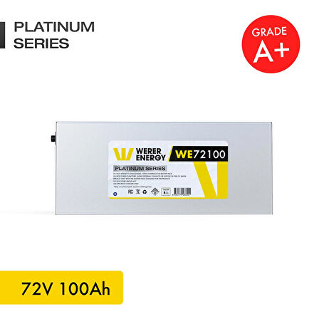 72V 100Ah LiFePO4 Platinum Series Bluetooth'lu Lityum Demir Fosfat Akü 
