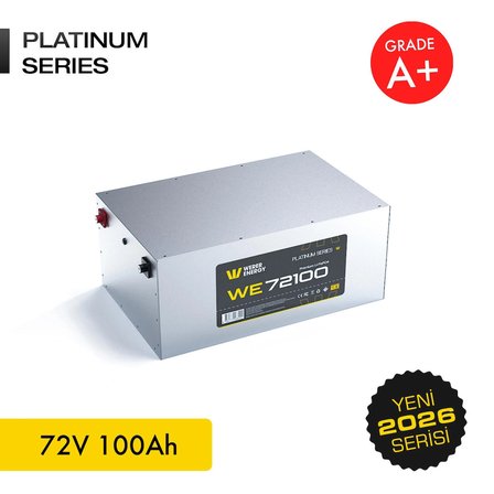 72V 100Ah LiFePO4 Platinum Series Bluetooth'lu Lityum Demir Fosfat Akü/Batarya