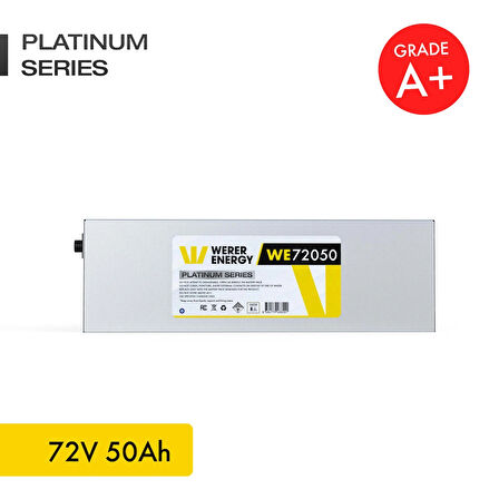 72V 50Ah LiFePO4 Platinum Series Bluetooth'lu Lityum Demir Fosfat Akü 