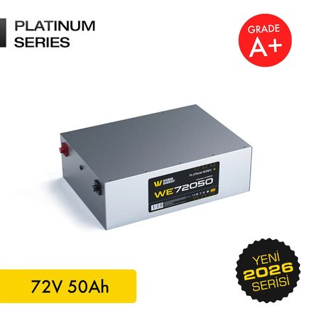 72V 50Ah LiFePO4 Platinum Series Bluetooth'lu Lityum Demir Fosfat Akü/Batarya