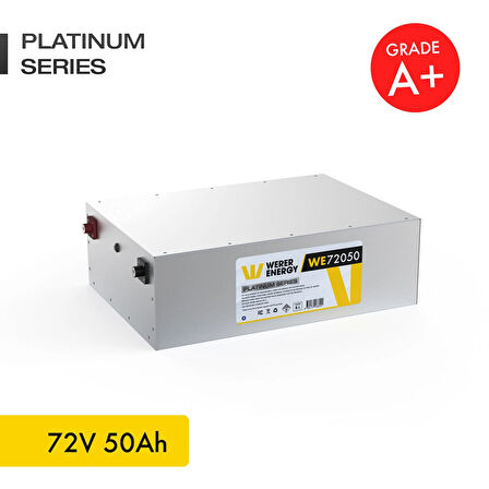 72V 50Ah LiFePO4 Platinum Series Bluetooth'lu Lityum Demir Fosfat Akü 