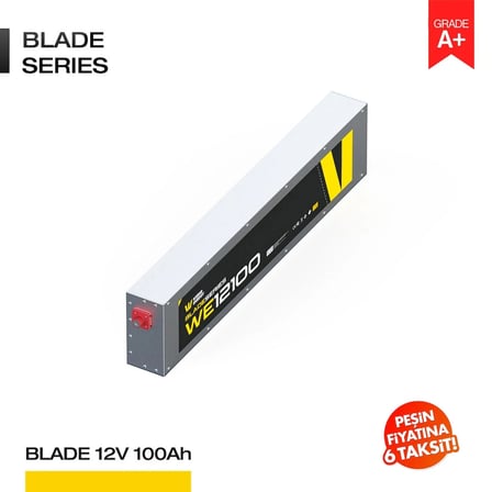 12V 100Ah LiFePO4 Blade Series Bluetooth'lu Lityum Demir Fosfat Akü/Batarya