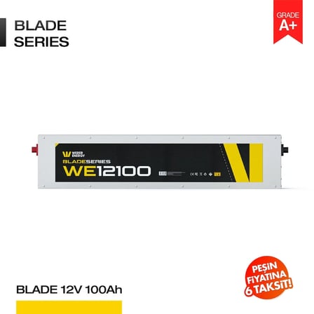 12V 100Ah LiFePO4 Blade Series Bluetooth'lu Lityum Demir Fosfat Akü/Batarya