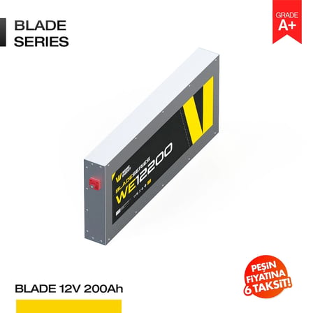 12V 200Ah LiFePO4 Blade Series Bluetooth'lu Lityum Demir Fosfat Akü/Batarya