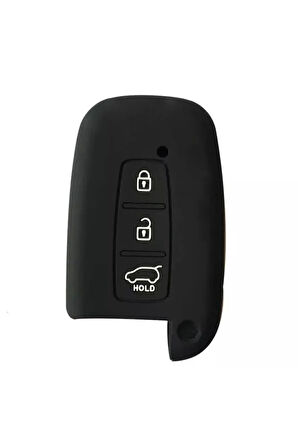 Hyundai Ix35 I 30 Uyumlu Silikon Anahtar Koruma Kılıfı Sustasız Model Siyah Renk