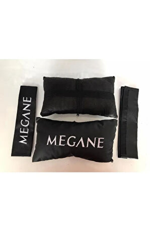 Megane Nakışlı Deri 1 Çift Boyun Yastık Ve 1 Çift Kemer Pedi