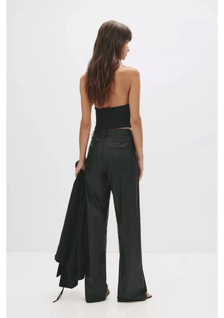 ALLBUCKS PULL & BEAR SUNİ DERİ DÜZ KESİM PANTOLON ABPNB3786