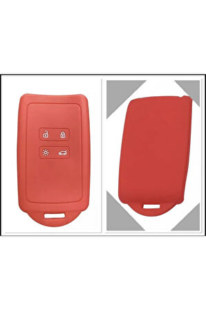 2 Adet Kırmızı Renk Clio 5 Megane 4 Kadjar Dacia Duster Silikon Anahtar Kılıfı