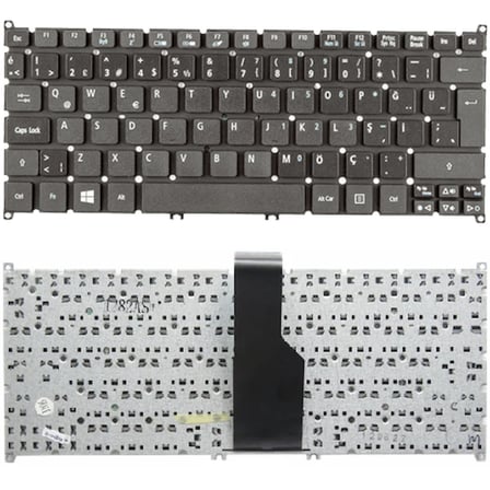 Acer AEZHGA00110, NSK-R10PW, V128202AK1 TR Uyumlu Klavye Tuş Takımı Tuş Seti Siyah Türkçe