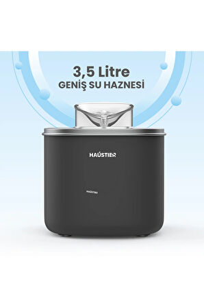 WF007L Otomatik Kedi Su Sebili, 3.5Lt Geniş Hazne, Bpa Içermez, Metal Tabla, Ultra Sessiz