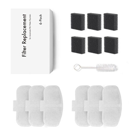 Haustier WF009L-WF009LS Otomatik Kedi Su Sebili - Filtre Seti (6 Adet)