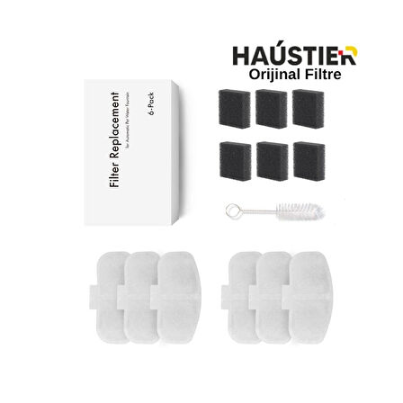Haustier WF009L-WF009LS Otomatik Kedi Su Sebili - Filtre Seti (6 Adet)