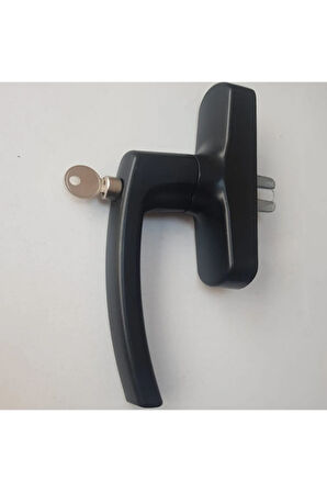 Aluminyum Kilitli Eksenel Pencere Kolu Wf Mat Siyah