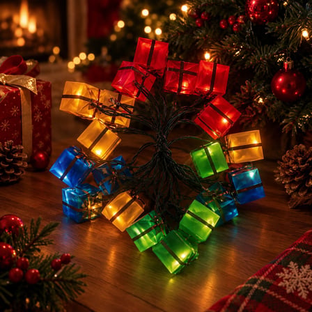 Işıklı Dekor Kutlama Objesi Dekoratif Lamba 4 Metre 20 Led Pilli Hediye Yılbaşı Süsü MZ-2