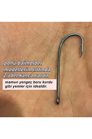 Uzun Pa.la Delikli Sap 2 Numara 21'li Paket Beyaz M-9946 Baitholder Olta Iğnesi
