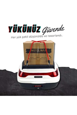 Wogen 52 Litre Motosiklet Topcase Arka Çanta Beyaz MOTOSİKLET ARKA ÇANTA ÜST BAGAJ BASİC