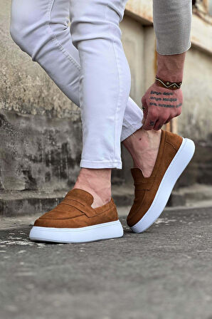 WG161 Taba Süet Erkek Casual Ayakkabı