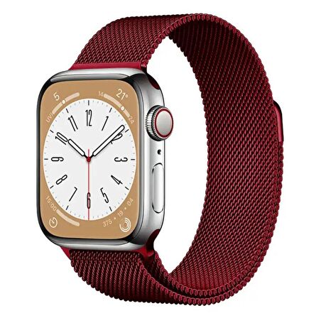 Apple Watch 8 7 6 5 4 3 Se Ultra Uyumlu 42 / 44 / 45 / 49MM Milano Loop Çelik Örme Metal Mıknatıslı Kordon