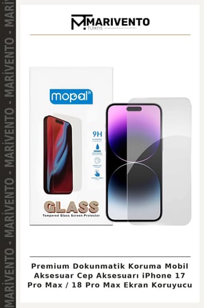 Premium Dokunmatik Koruma Mobil Aksesuar Cep Aksesuarı iPhone 17 Pro Max / 18 Pro Max Ekran Koruyucu