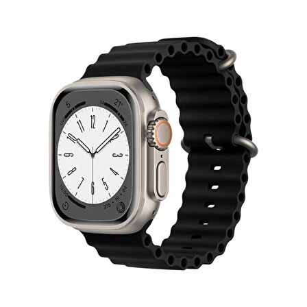 QASUL  Watch 8 Amax Ultra Uyumlu 49mm Akıllı Saat Vidalı Çift Kordon Kilitli Deri Kordon