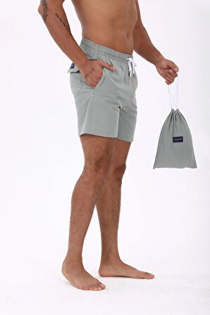 Stretch Haki Deniz Şortu