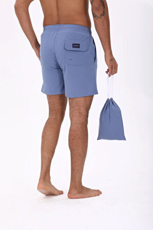 Stretch Mavi Deniz Şortu