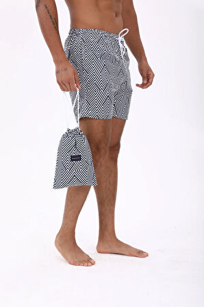 Whıtefın Alaçatı Bel Lastikli Deniz Şortu