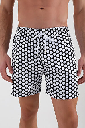 Black Round Deniz Şortu