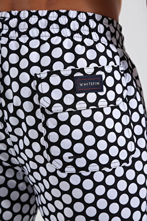 Black Round Deniz Şortu