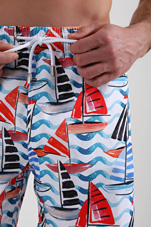 White Yatching Deniz Şortu