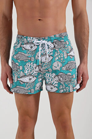 White Fish Erkek Deniz Şortu