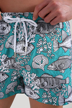 White Fish Erkek Deniz Şortu