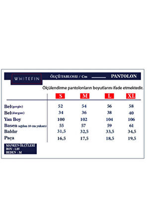 Whiten Lacivert Keten Pantolon