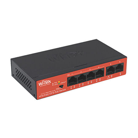 Wi-Tek WI-PS205H V2 - 4FE+2FE 250m CCTV PoE Switch