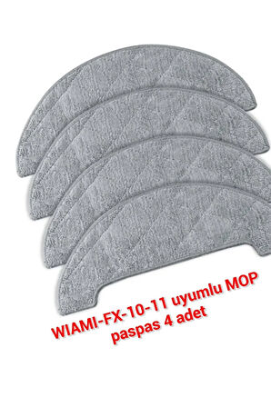 Wiami FX-10 ve FX-11 uyumlu 4 adet mop paspas bezi mikrofiber