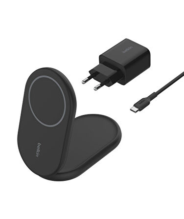 Belkin BOOSTCHARGE Qi2 Manyetik 15W Kablosuz Şarj CihazI Stand Siyah