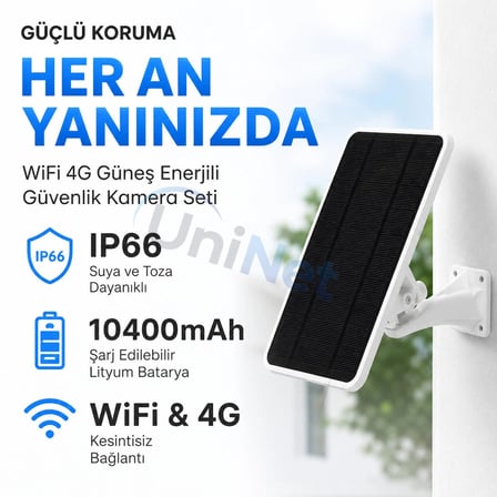Güneş Enerjili 4g Sım Kartlı Router – Yüksek Kapasiteli Batarya, Dış Mekân Internet Sistemi