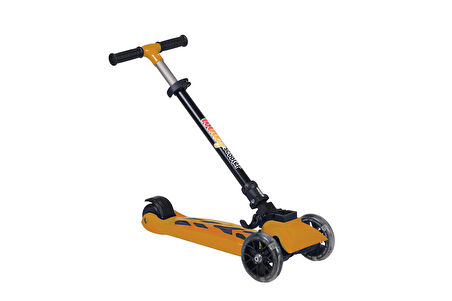 WİNKY TURUNCU/SARI Led Işıklı 3 Tekerli Katlanabilir 5-9 Yaş Arası Max 90 Kg Taşıma Kapasitesi 3 kademeli Scooter