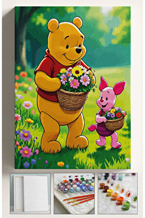 Sayılarla Boyama Seti Numaralı Tuval Fırça Boya 40x50 Cm - WİNNE