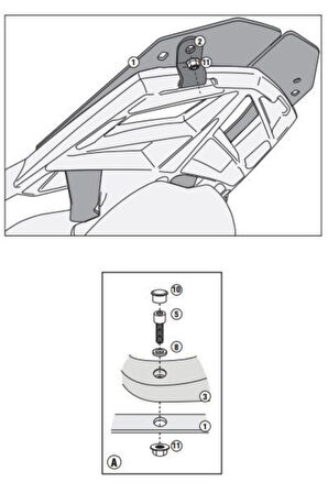 Sr5109 Bmw F800gt (13-20) - F800r (09-20) - F800st (06-16) Arka Çanta Taşıyıcı
