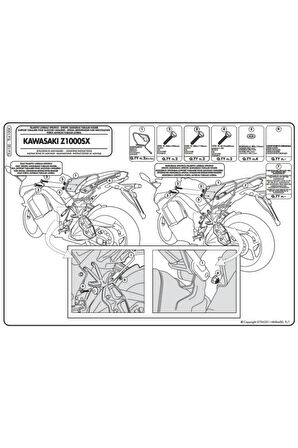 Te4100 Kawasaki Z 1000 Sx (11-18) Uyumlu Yan Kumaş Çanta Taşıyıcı
