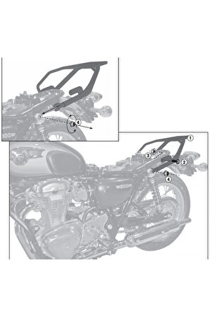 Sr4101 Kawasakı W 800 (11-16) Arka Çanta Tasıyıcı