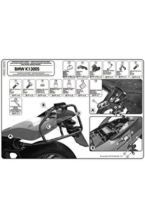 Plr692 Bmw K 1200s (05-08) - K 1300s (09-16) Yan Çanta Taşıyıcı