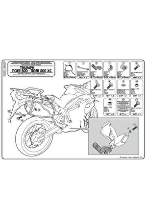 Yan Çanta Taşıyıcı Plr6401 Trıumph Tıger 800 - Tıger 800 Xc - Tıger 800 Xr (11-16)