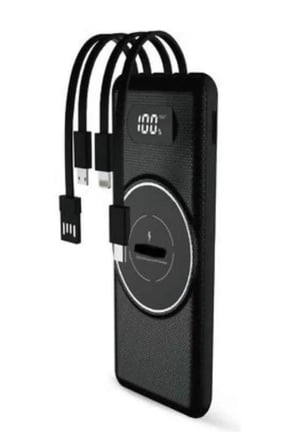 Wireless Powerbank 10000 Mah Led Ekranlı Dahili Kablolu Hızlı Şarj