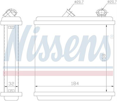 Wisco 1618004 Kalorifer Radyatörü Brazing Mt-At 182X188mm 1618004