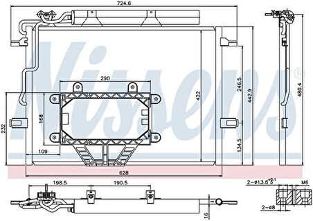 Wisco 2115000554 Klima Radyatörü Mt-At 595X440mm 2115000554